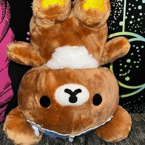 RARE Rilakkuma 12in Chairokoguma Flower Wreath Plush Bear Round1 Exclusive